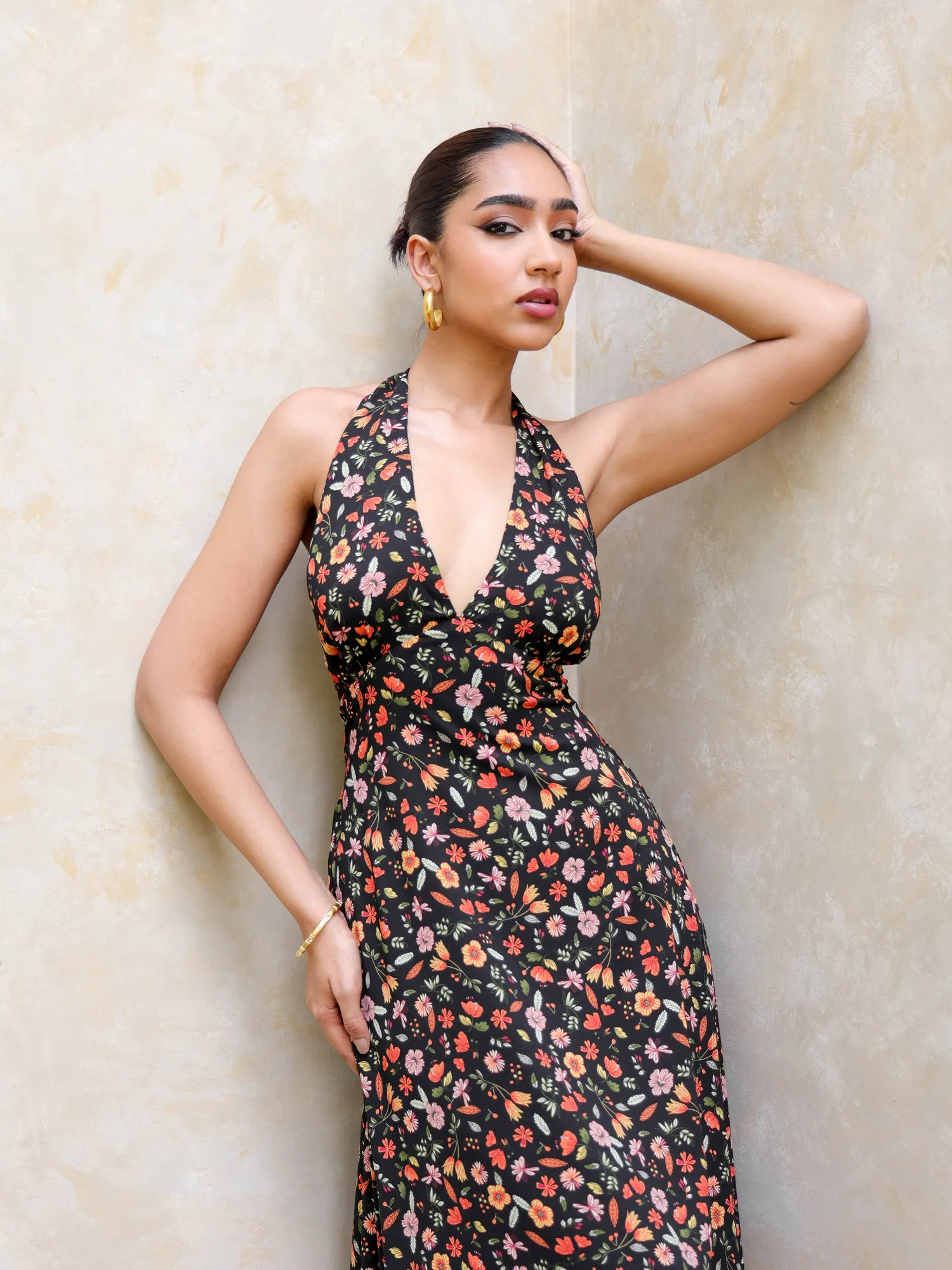 Halter Neck Maxi Dress
