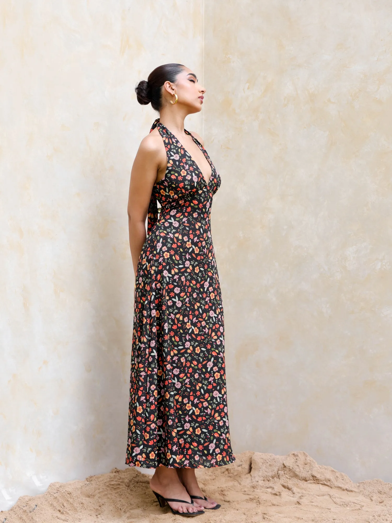 Halter Neck Maxi Dress