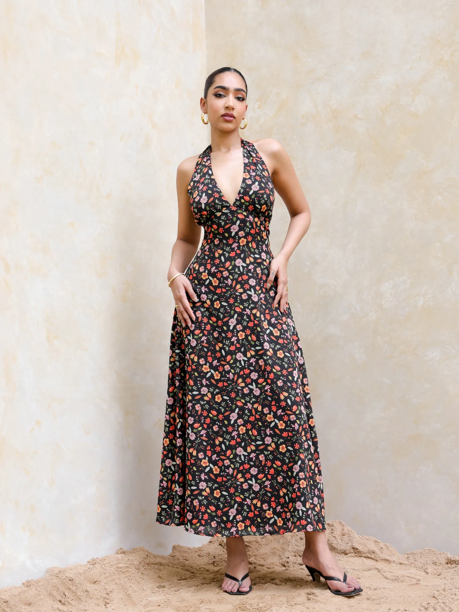 Halter Neck Maxi Dress
