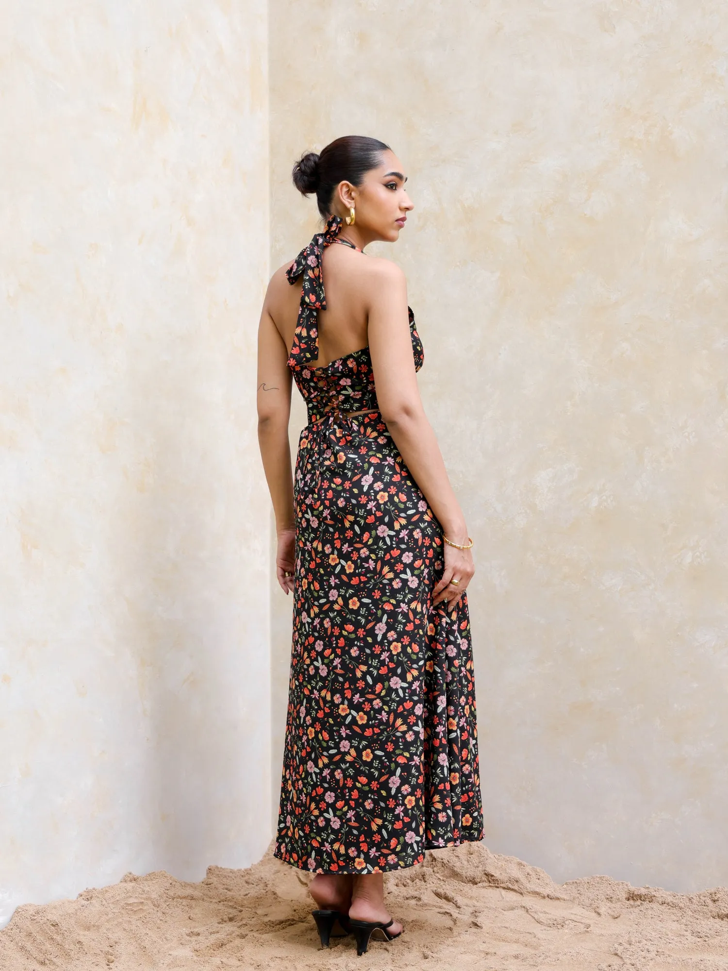 Halter Neck Maxi Dress