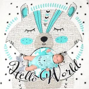Hello World Organic Muslin Blanket - Wholesale