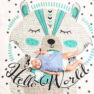Hello World Organic Muslin Blanket