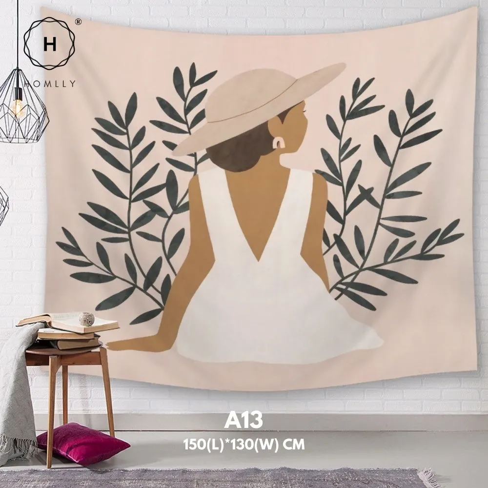 Homlly Mid Century Abstract Wall Hanging Art Tapestries