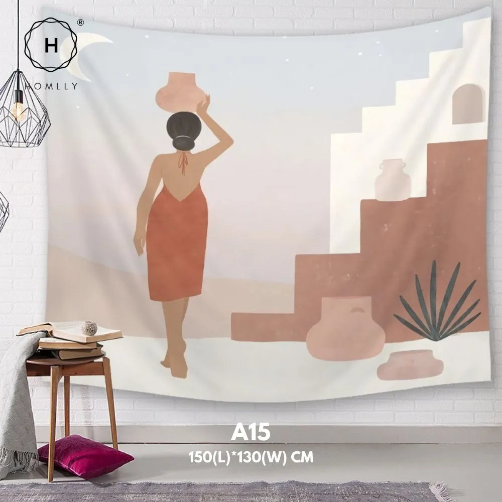 Homlly Mid Century Abstract Wall Hanging Art Tapestries