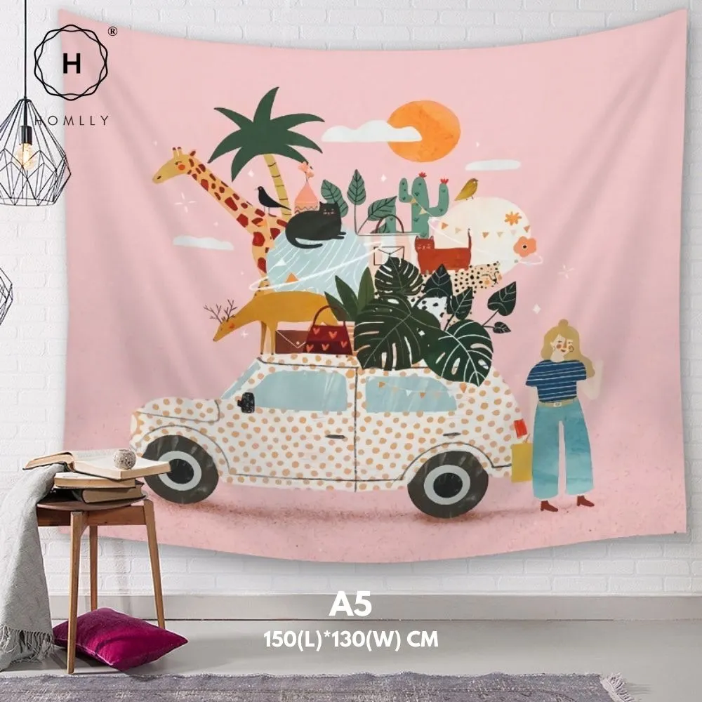 Homlly Mid Century Abstract Wall Hanging Art Tapestries