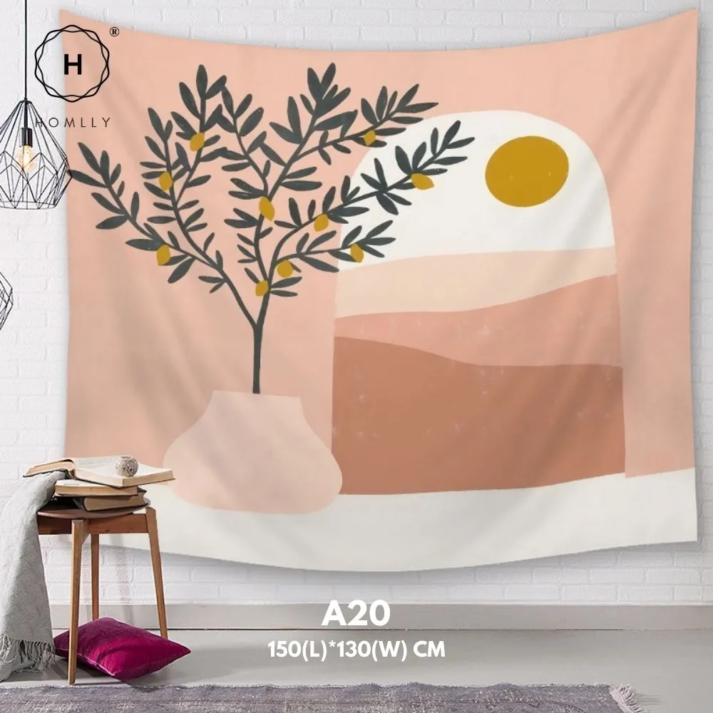 Homlly Mid Century Abstract Wall Hanging Art Tapestries