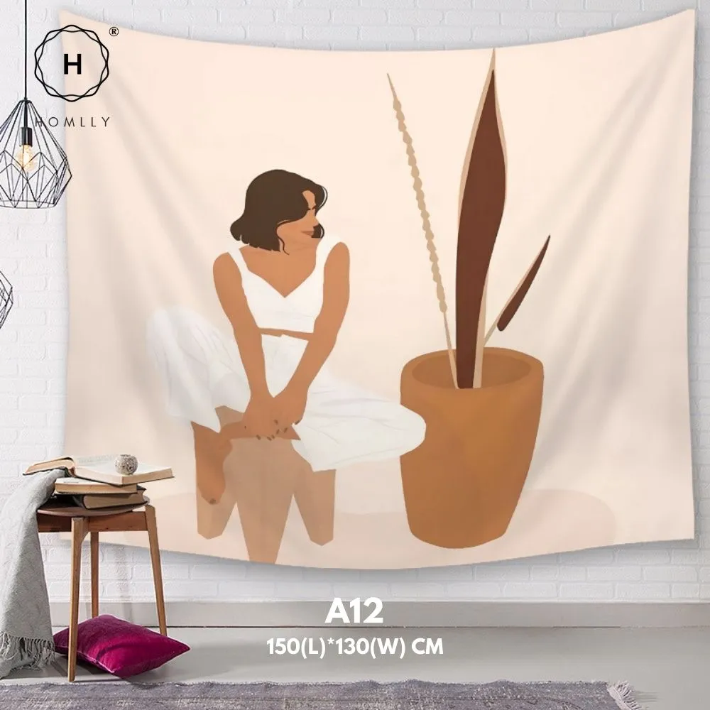 Homlly Mid Century Abstract Wall Hanging Art Tapestries