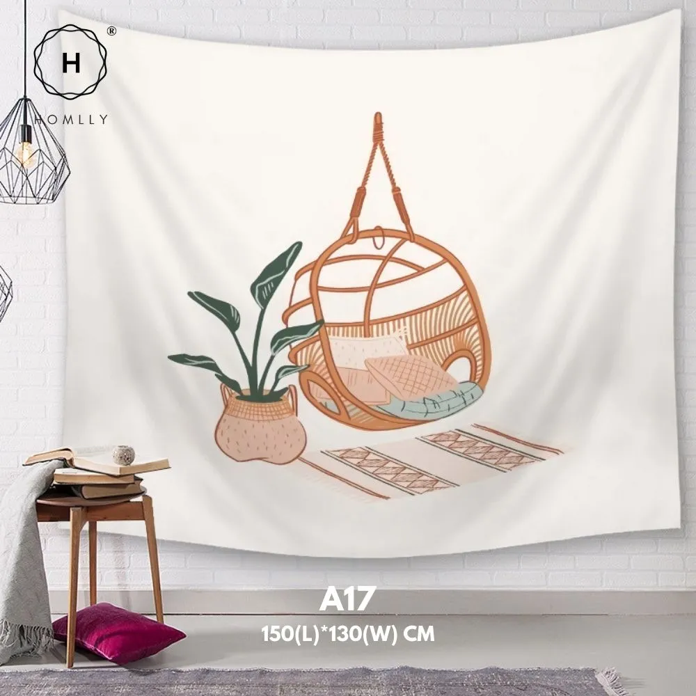 Homlly Mid Century Abstract Wall Hanging Art Tapestries