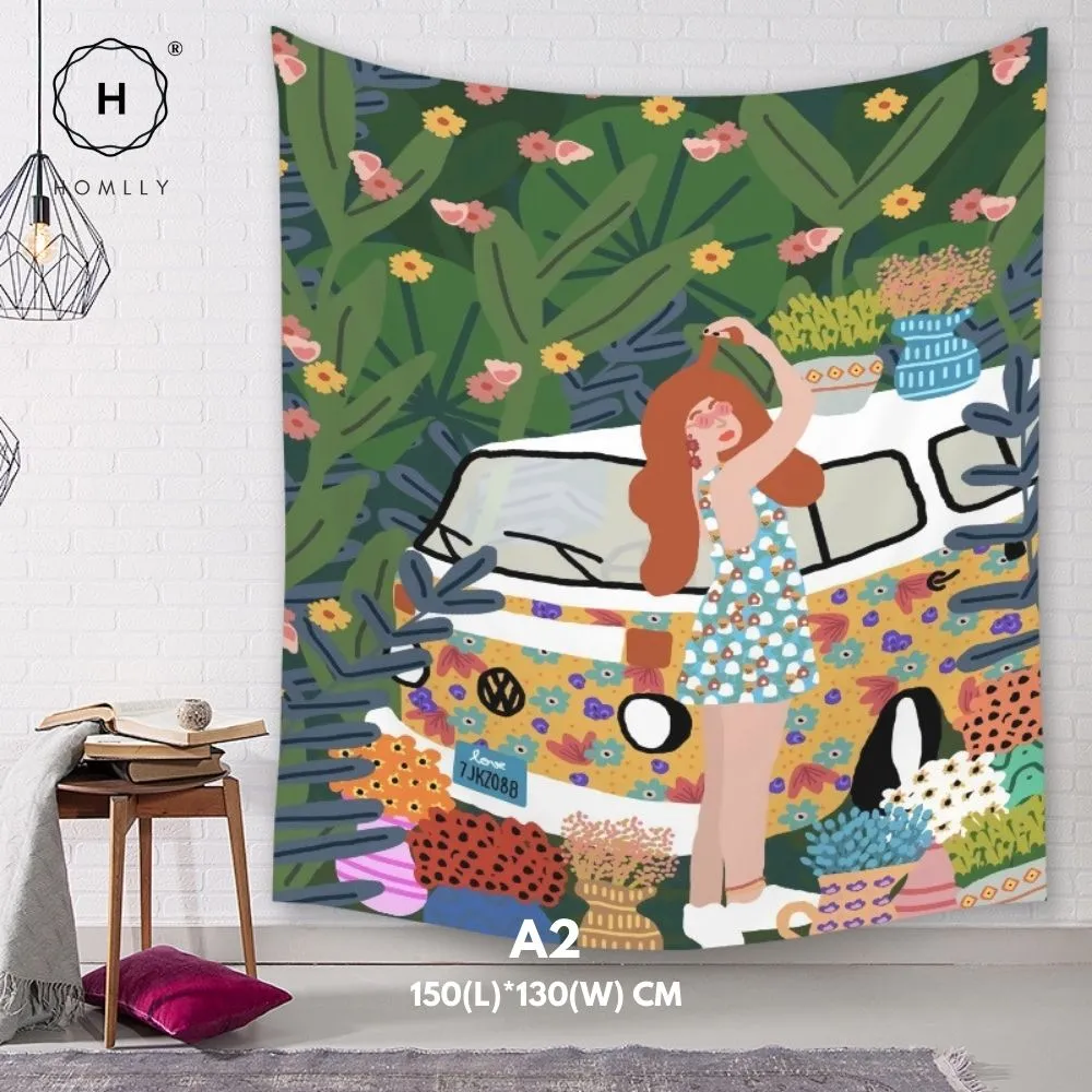 Homlly Mid Century Abstract Wall Hanging Art Tapestries