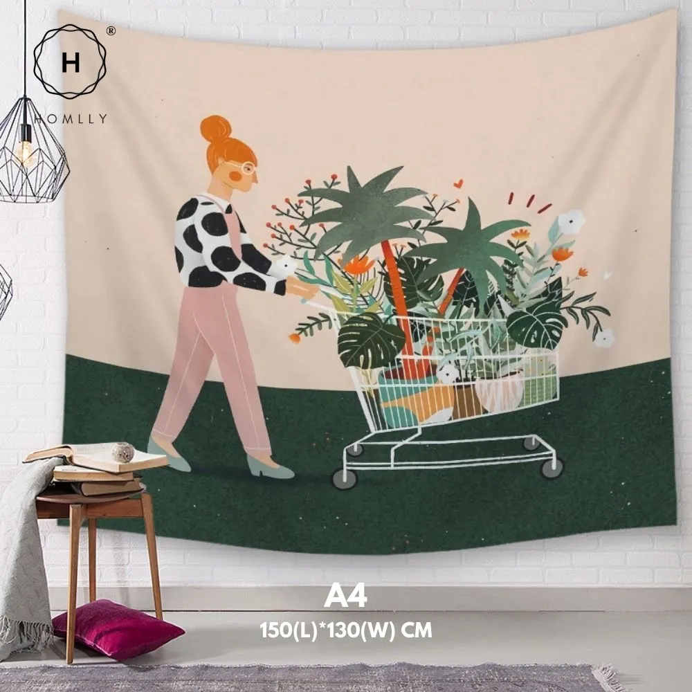 Homlly Mid Century Abstract Wall Hanging Art Tapestries
