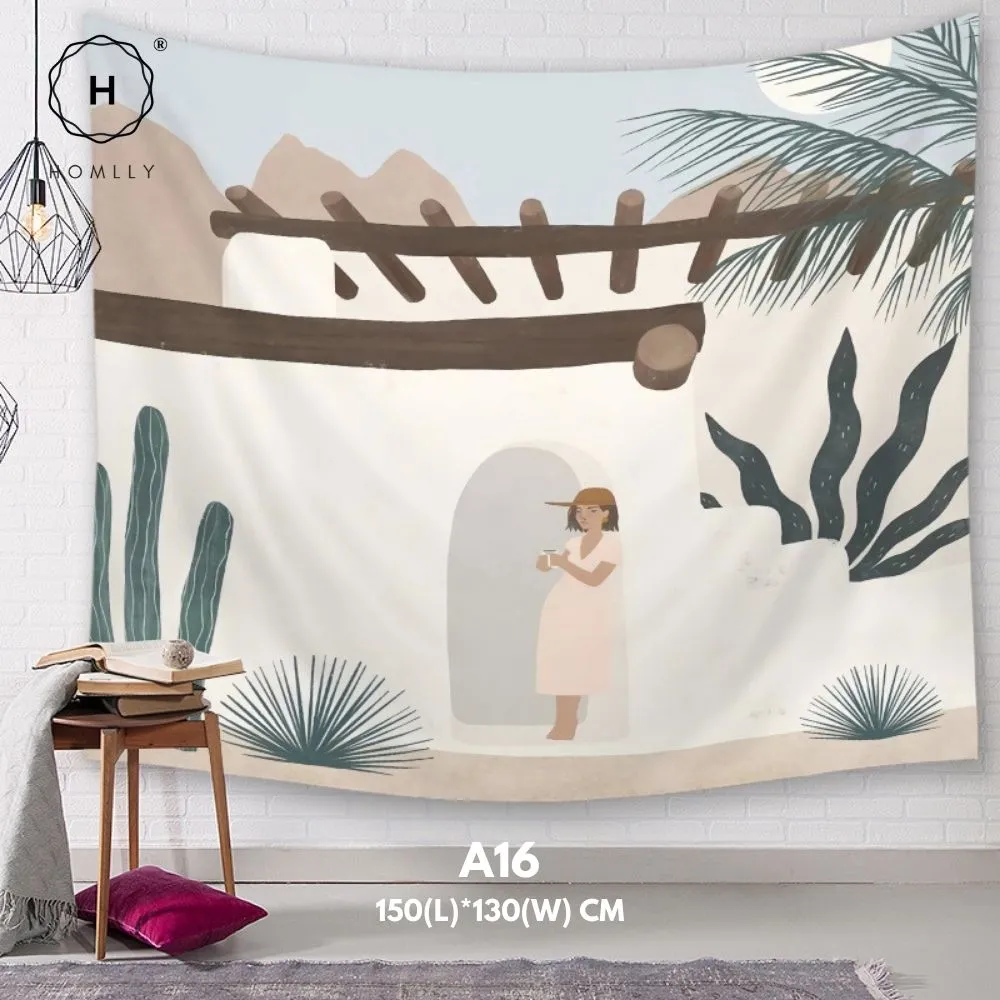 Homlly Mid Century Abstract Wall Hanging Art Tapestries