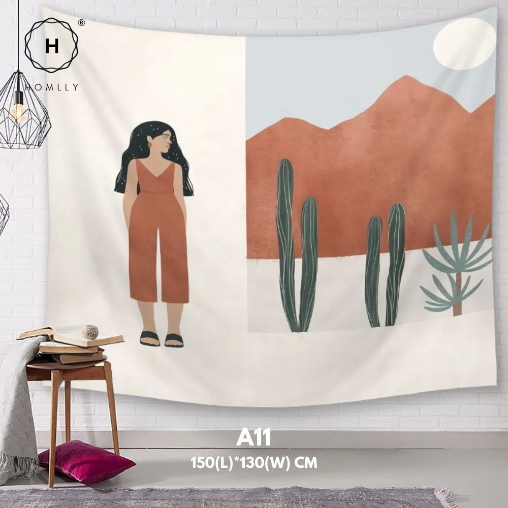 Homlly Mid Century Abstract Wall Hanging Art Tapestries