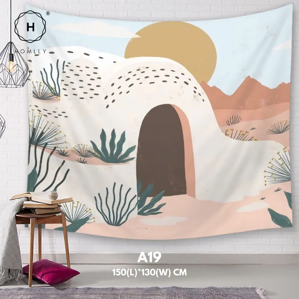 Homlly Mid Century Abstract Wall Hanging Art Tapestries