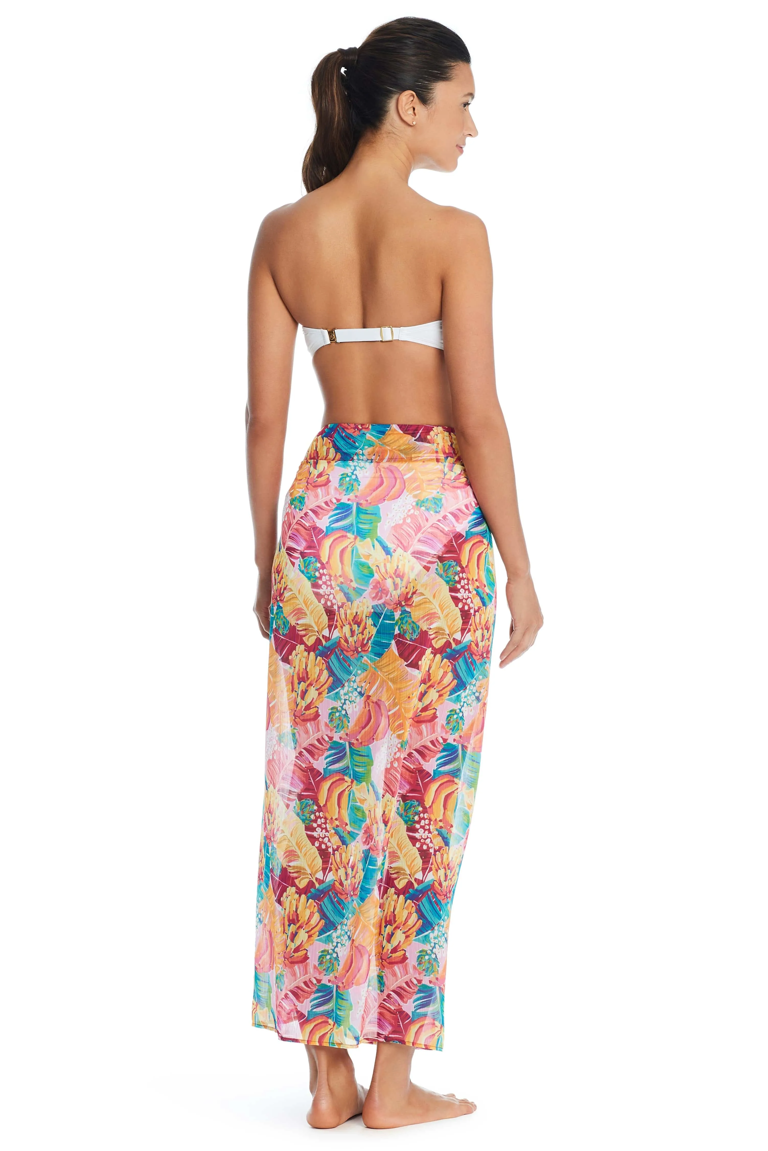 I Like It Long Ruffle Sarong Cover-Up