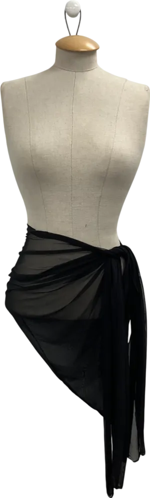 I saw it first Black Mesh Sarong One Size