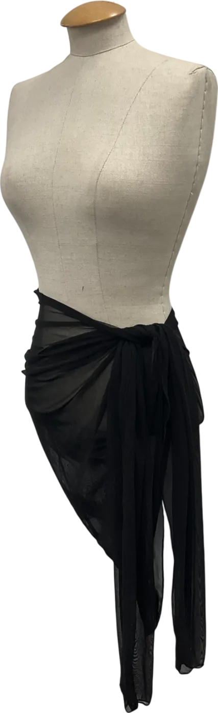 I saw it first Black Mesh Sarong One Size