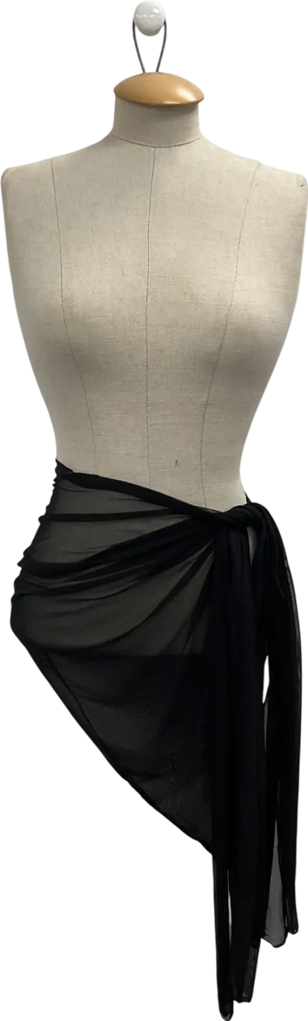 I saw it first Black Mesh Sarong One Size