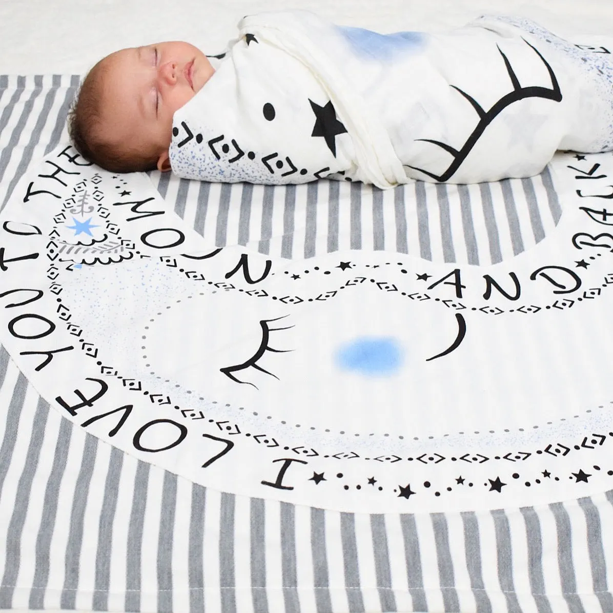 I'm Over the Moon Organic Muslin Blanket