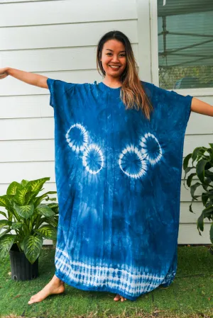Indigo Dream Tie Dye Kaftan