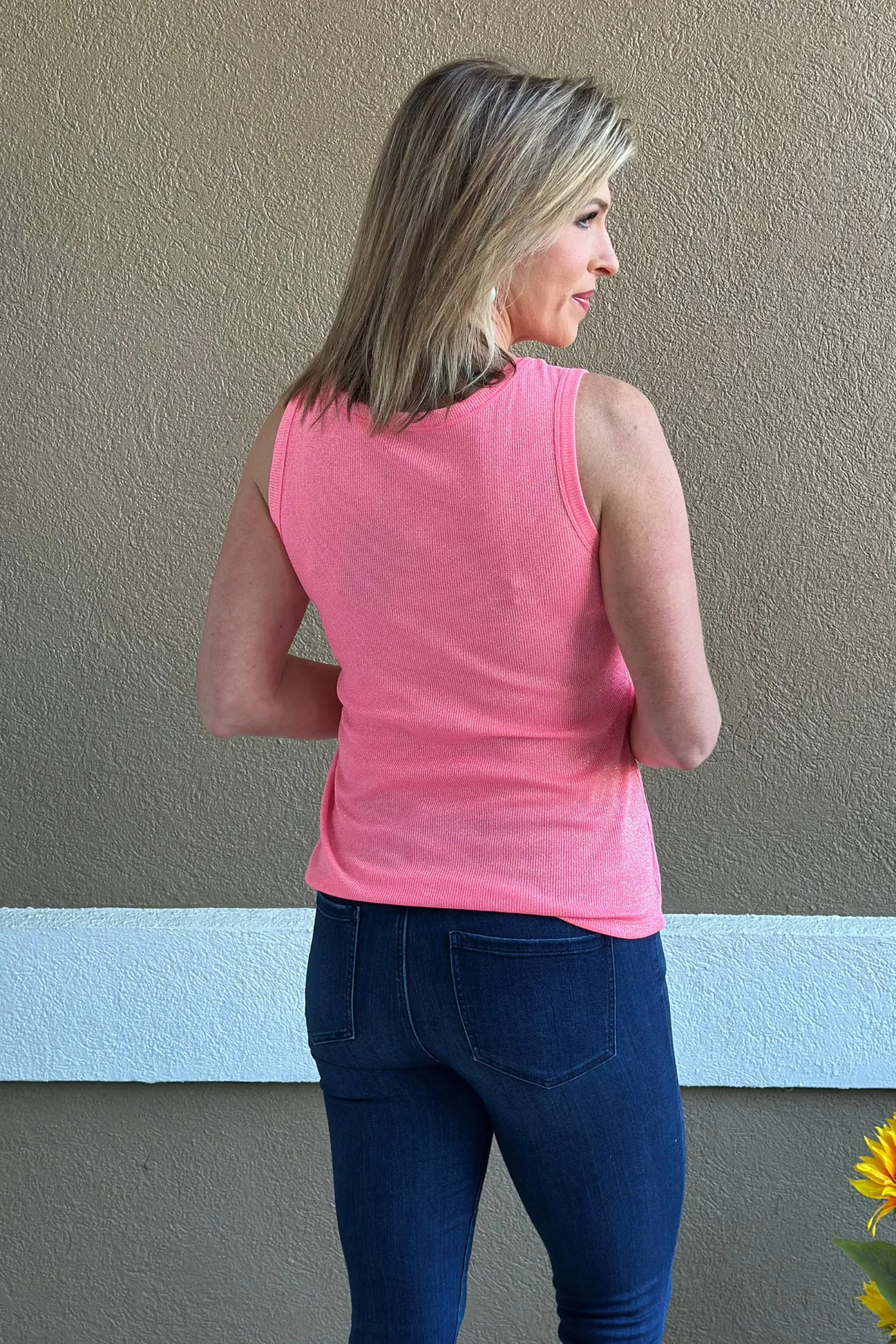 Insight Pink Glow Shimmer Tank