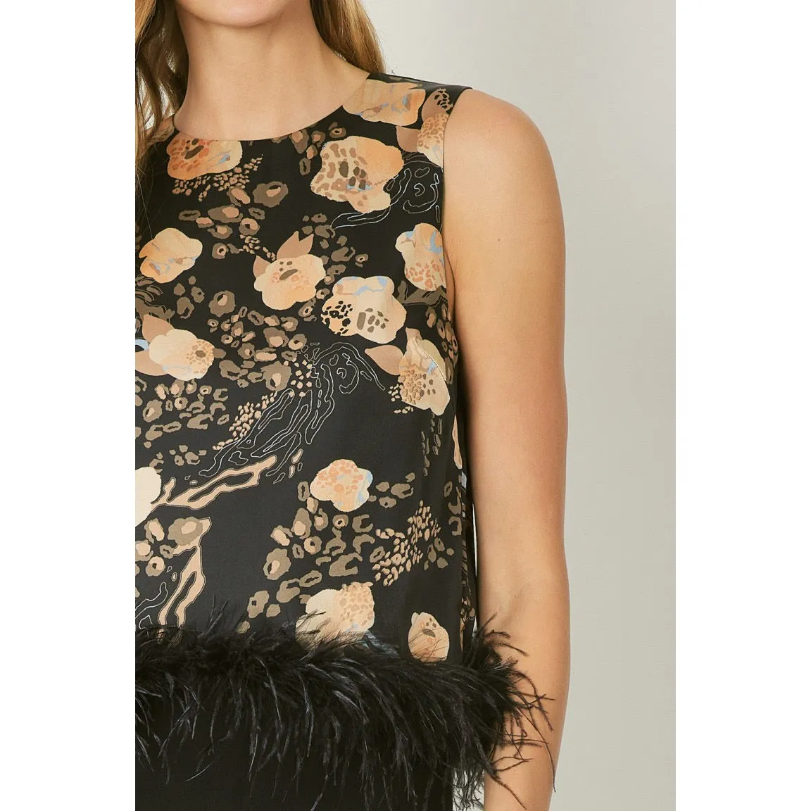 It's a Zoo Out There Top in Black Floral