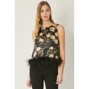 It's a Zoo Out There Top in Black Floral
