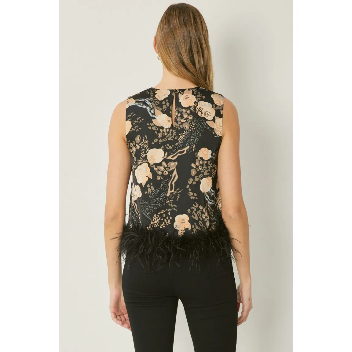 It's a Zoo Out There Top in Black Floral