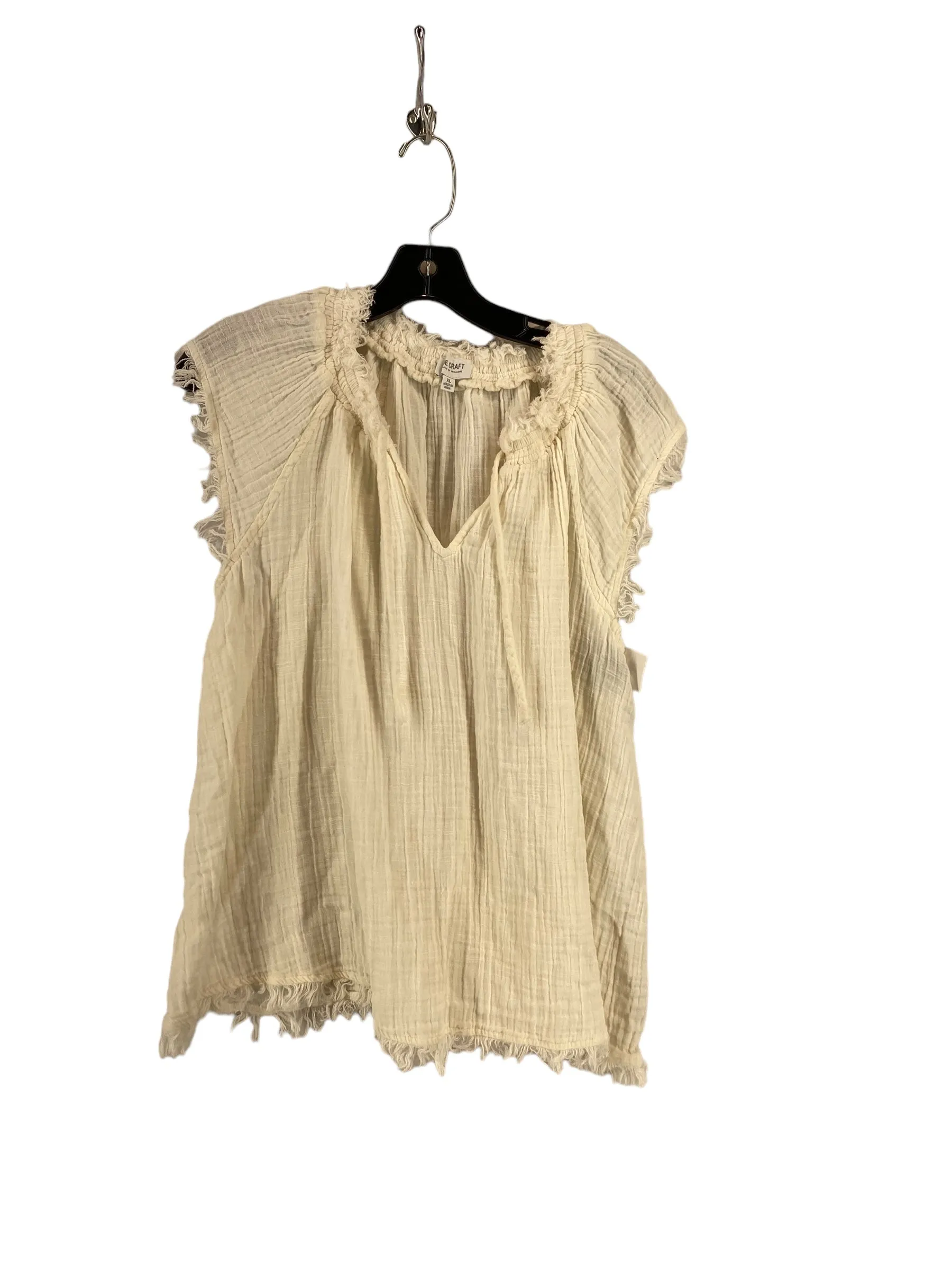 Ivory Top Sleeveless True Craft, Size Xl