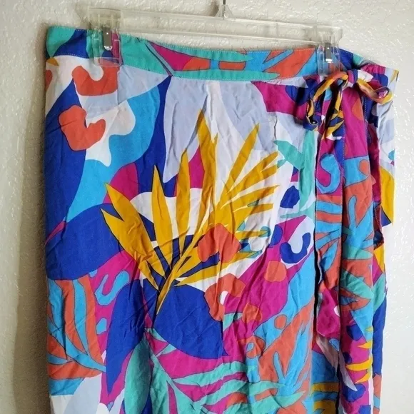 J. CREW FACTORY Printed midlength sarong cover-up sz Xl