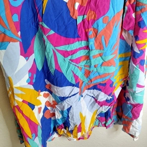 J. CREW FACTORY Printed midlength sarong cover-up sz Xl