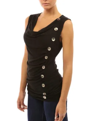 Jax Sexy V Neck Button Top