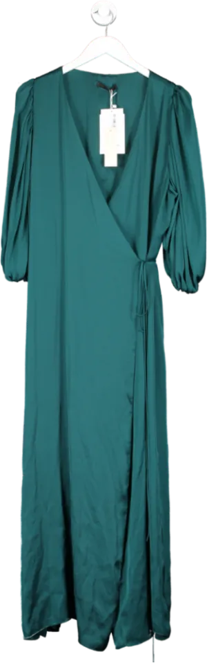 J.C.Obando Green Wrap mini Dress UK 14