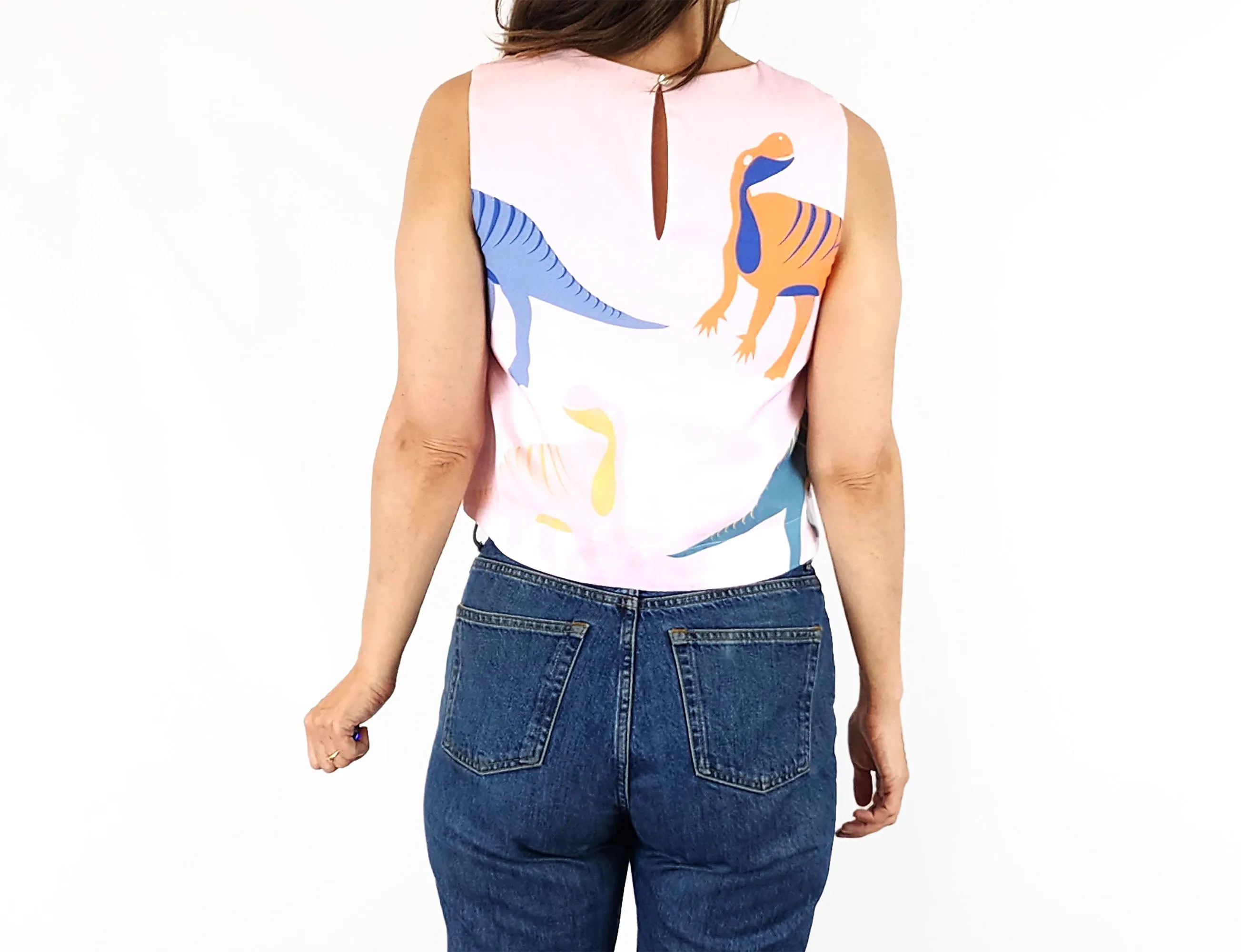 Jericho Road pink dinosaur top size 8