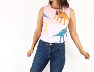 Jericho Road pink dinosaur top size 8