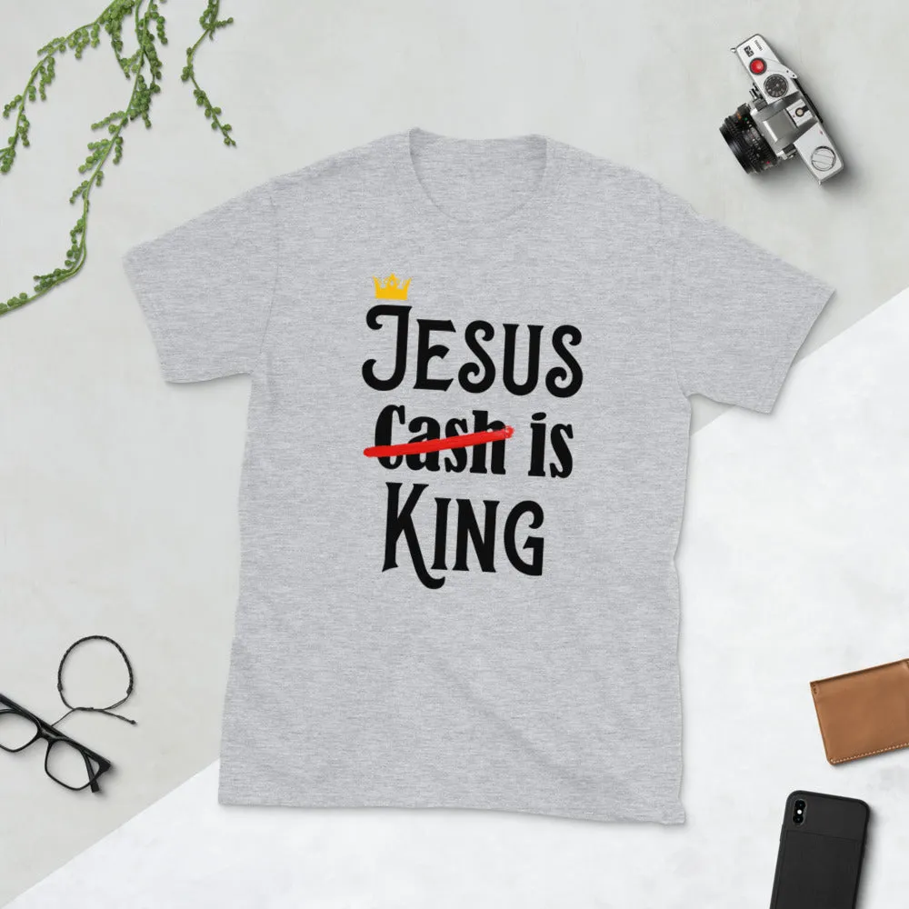 Jesus is King White- Sleeve Unisex T-Shirt
