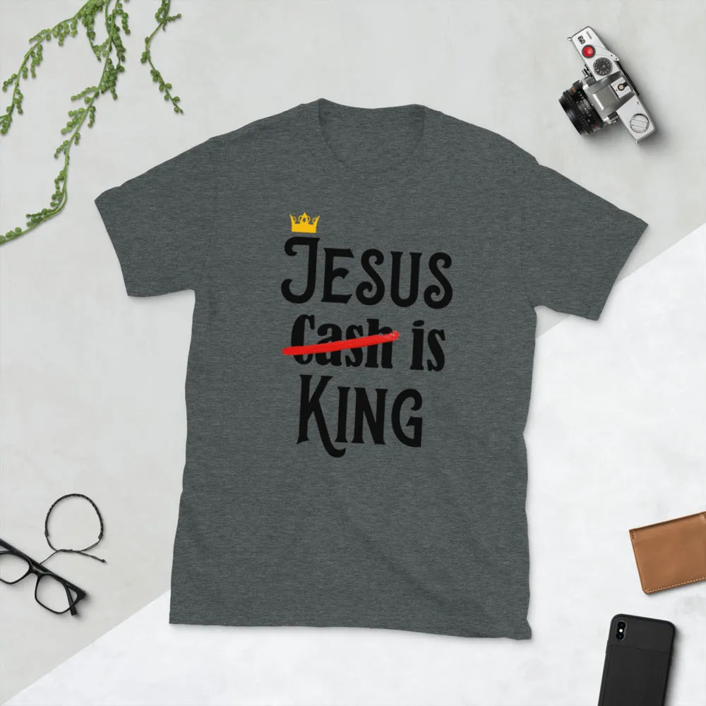 Jesus is King White- Sleeve Unisex T-Shirt