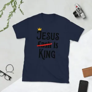 Jesus is King White- Sleeve Unisex T-Shirt