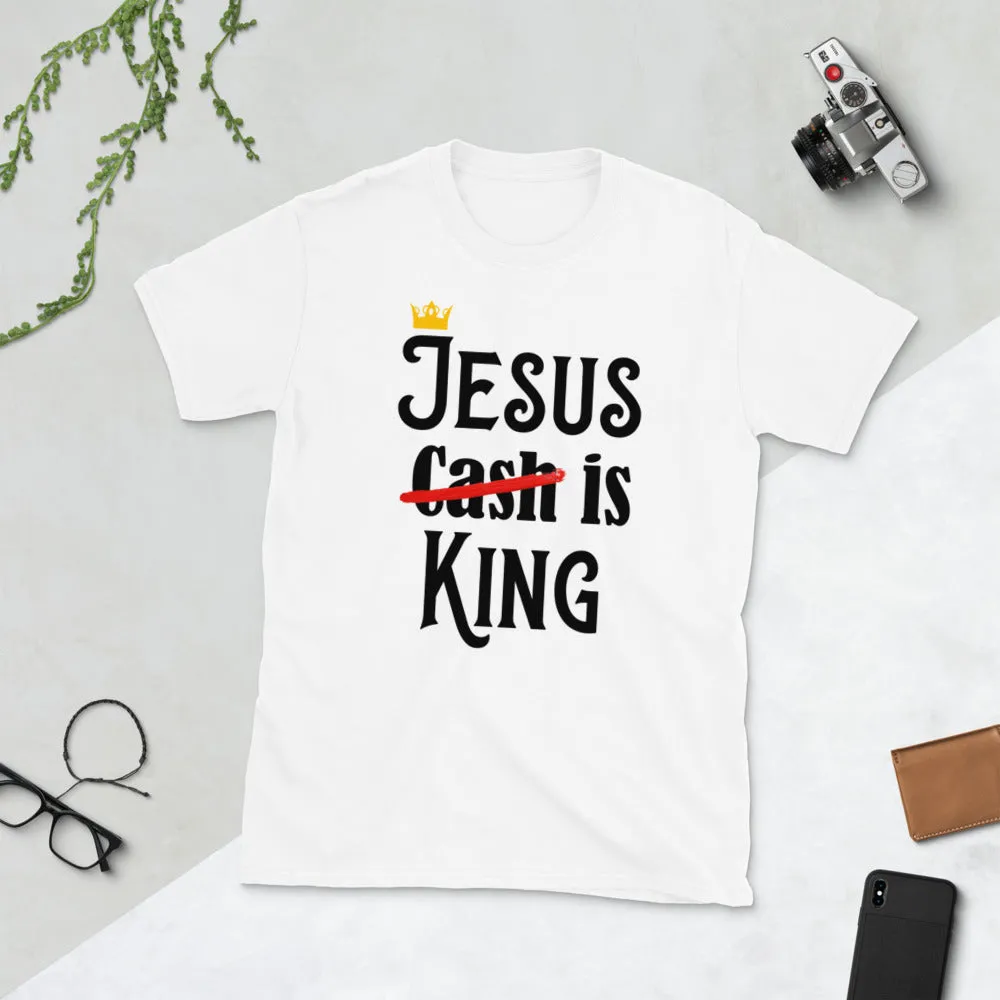 Jesus is King White- Sleeve Unisex T-Shirt