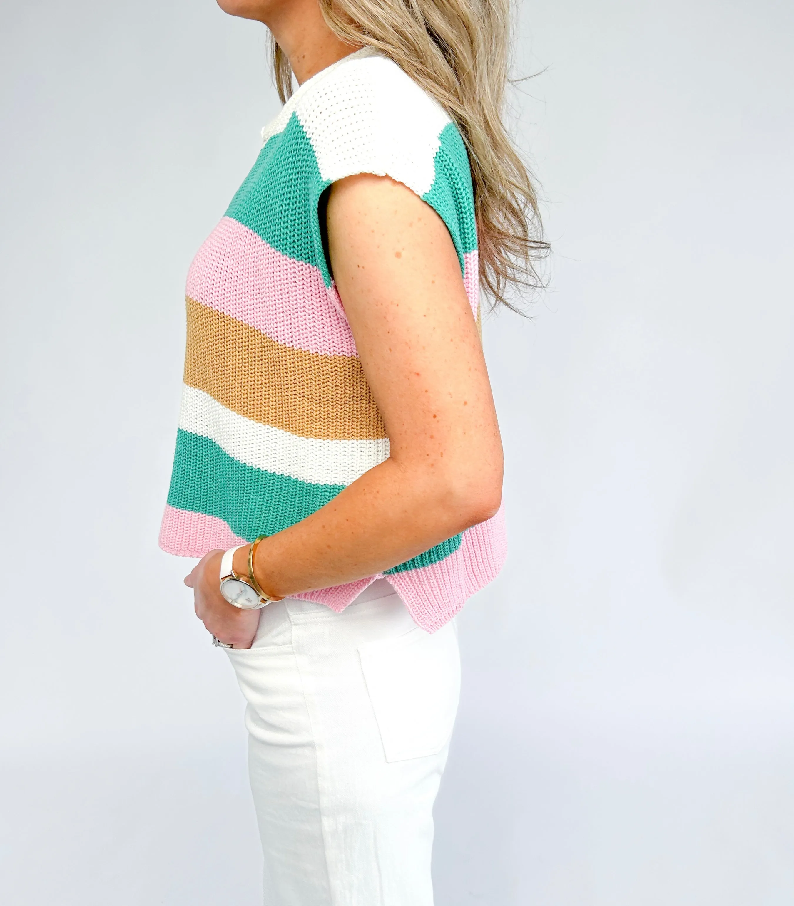 Jolie Striped Sleeveless Top