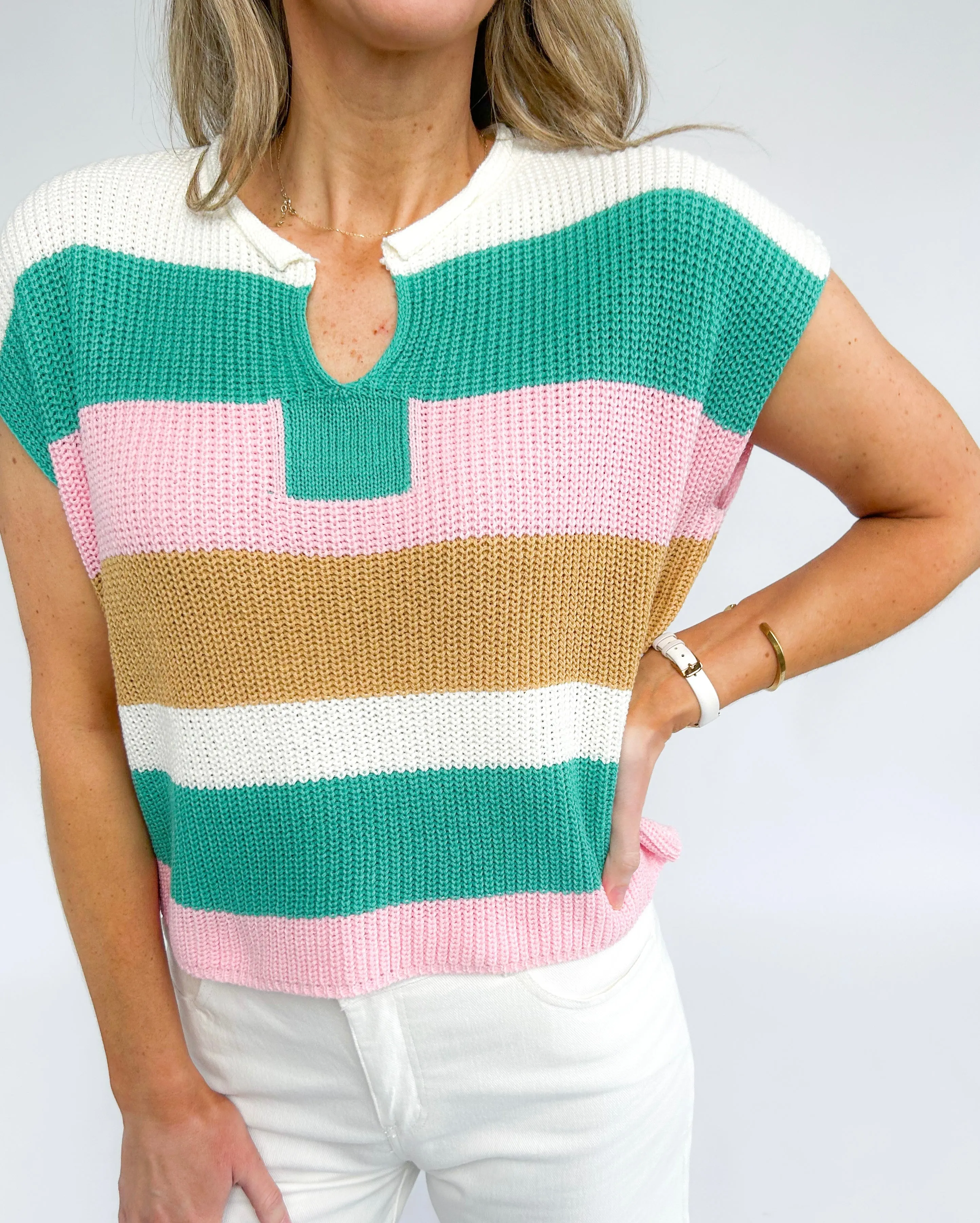 Jolie Striped Sleeveless Top