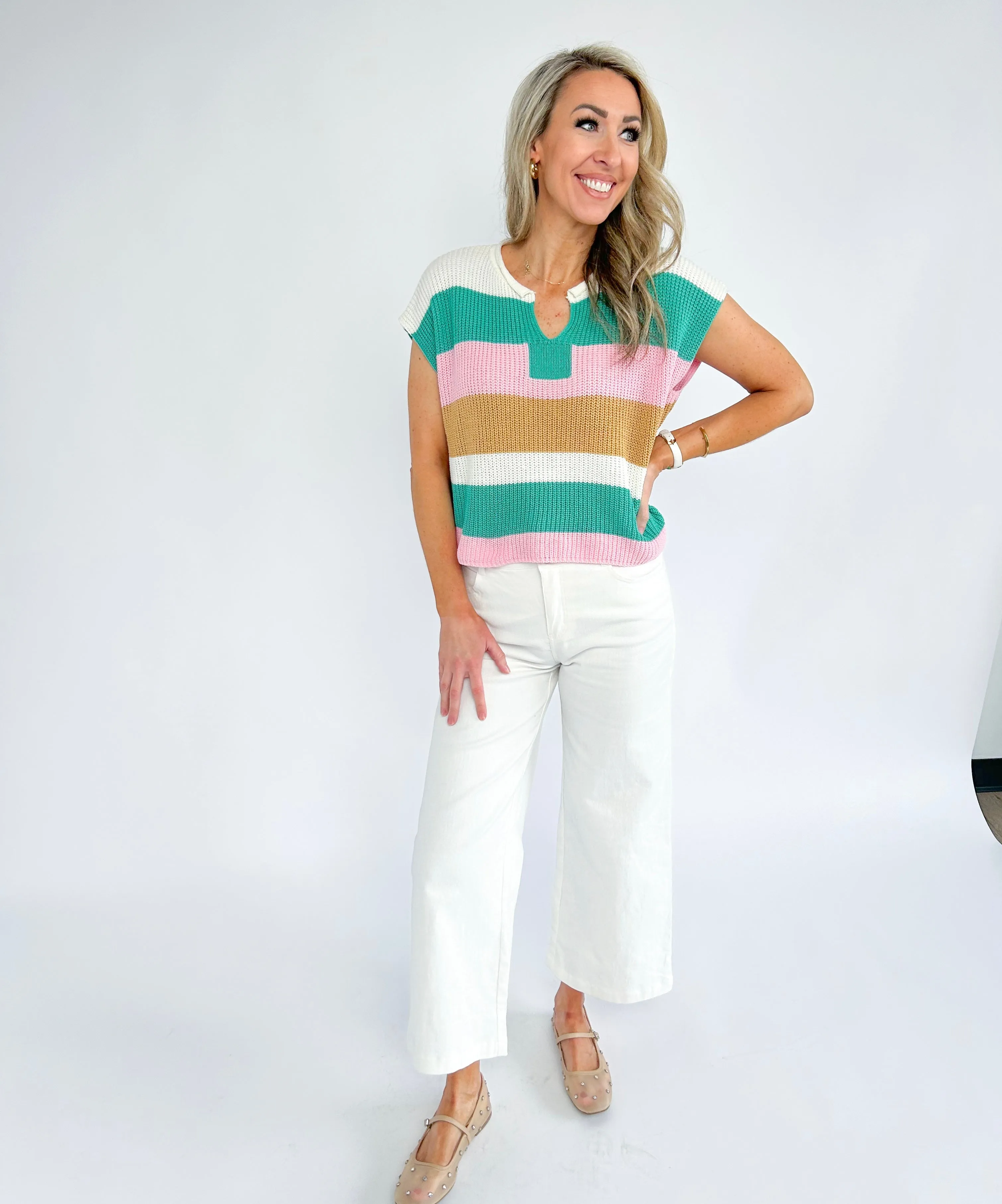 Jolie Striped Sleeveless Top