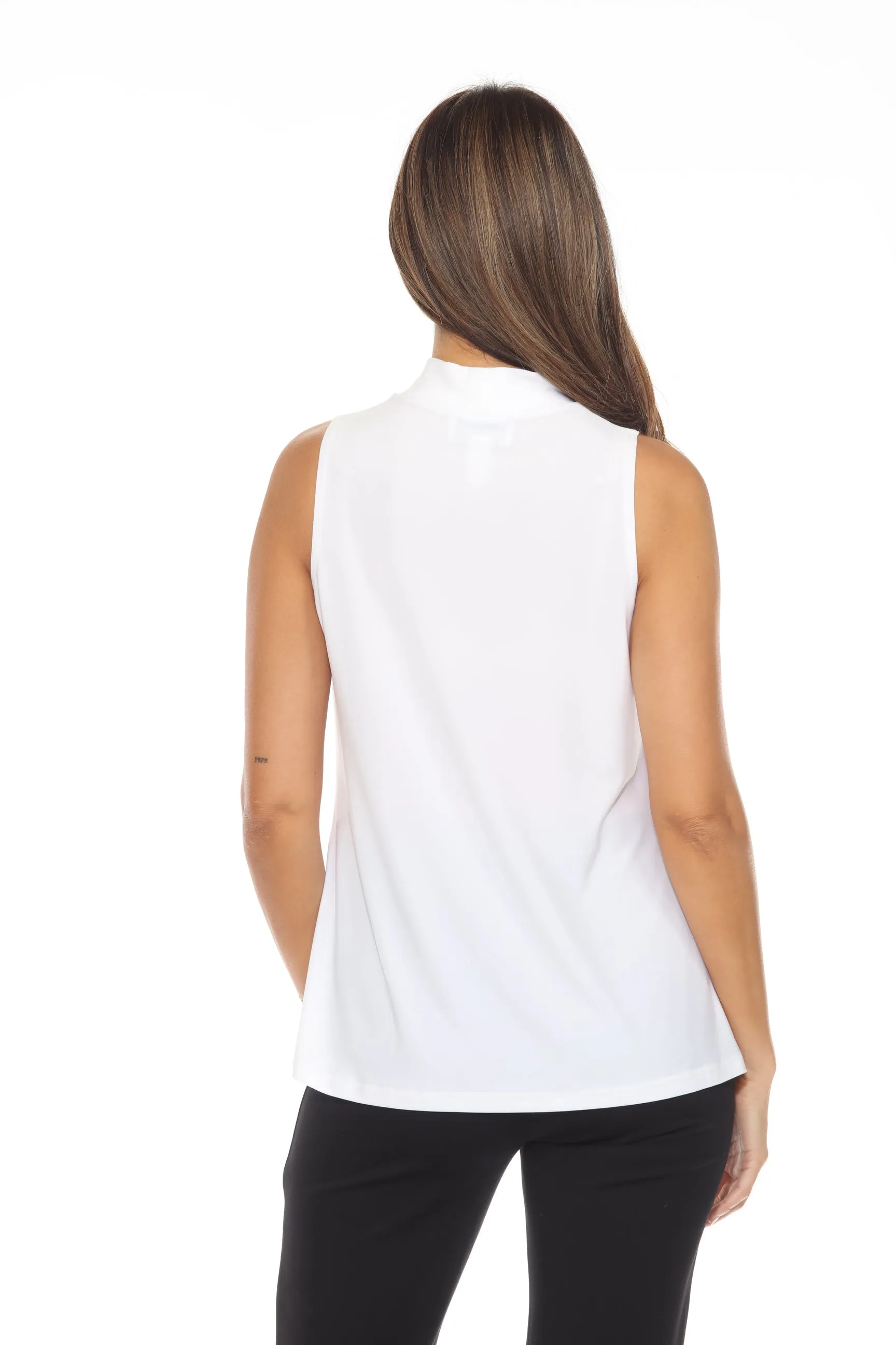 Joseph Ribkoff Vanilla Mock Neckline Sleeveless Tank Top 243253