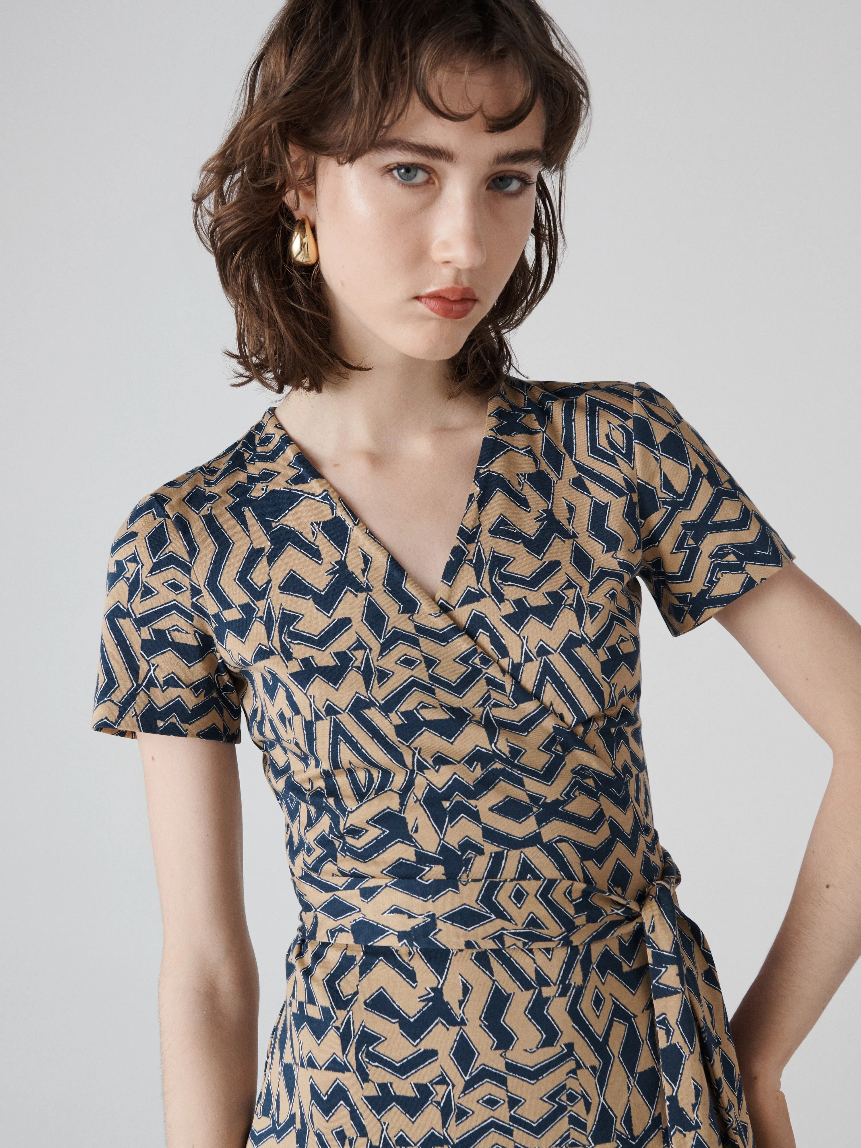 Julian Short Sleeve Wrap Dress