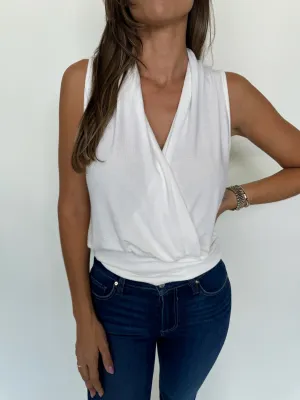 KLD Sleeveless Surplice Top