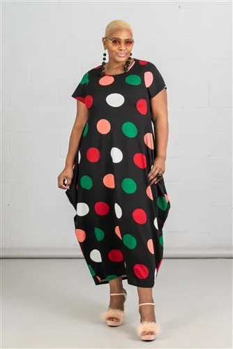 Knit Print Maxi Dress