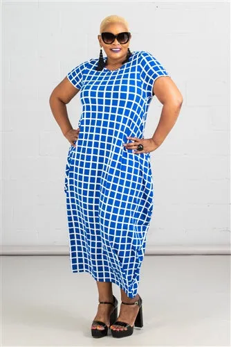 Knit Print Maxi Dress