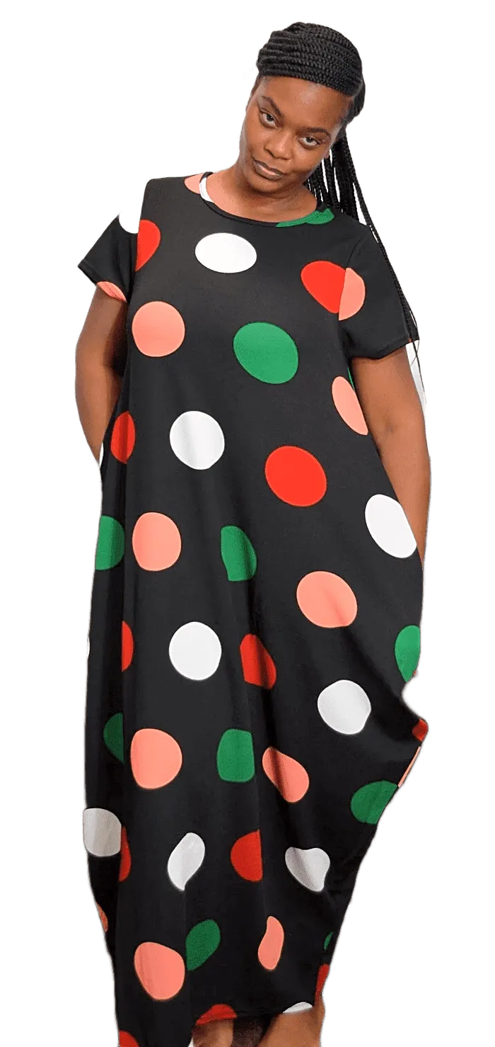 Knit Print Maxi Dress