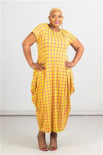 Knit Print Maxi Dress