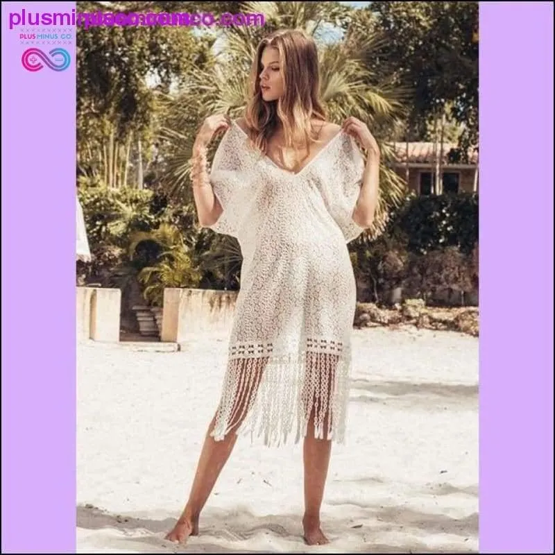 Knitting Swimwear Mesh Sexy Tunic Robe Cover Up Bikini