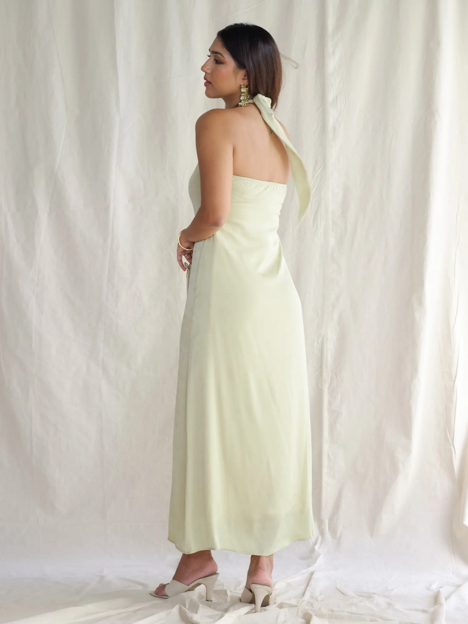 Knot Detail Halter Neck Dress